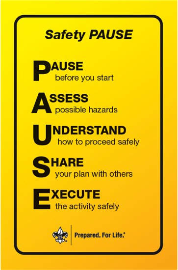 Safety PAUSE graphic