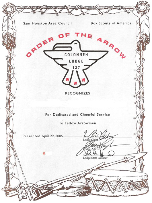 Numbered Certificate