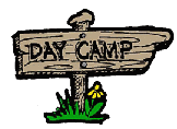 day camp sign